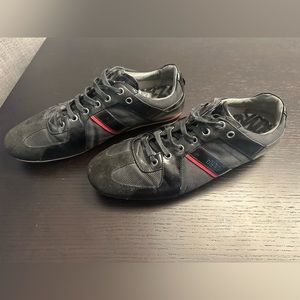 Mens Hugo Boss Mens Black Suede/Leather Sneakers Size 43 (US Size 10)